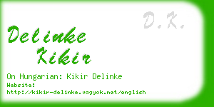 delinke kikir business card